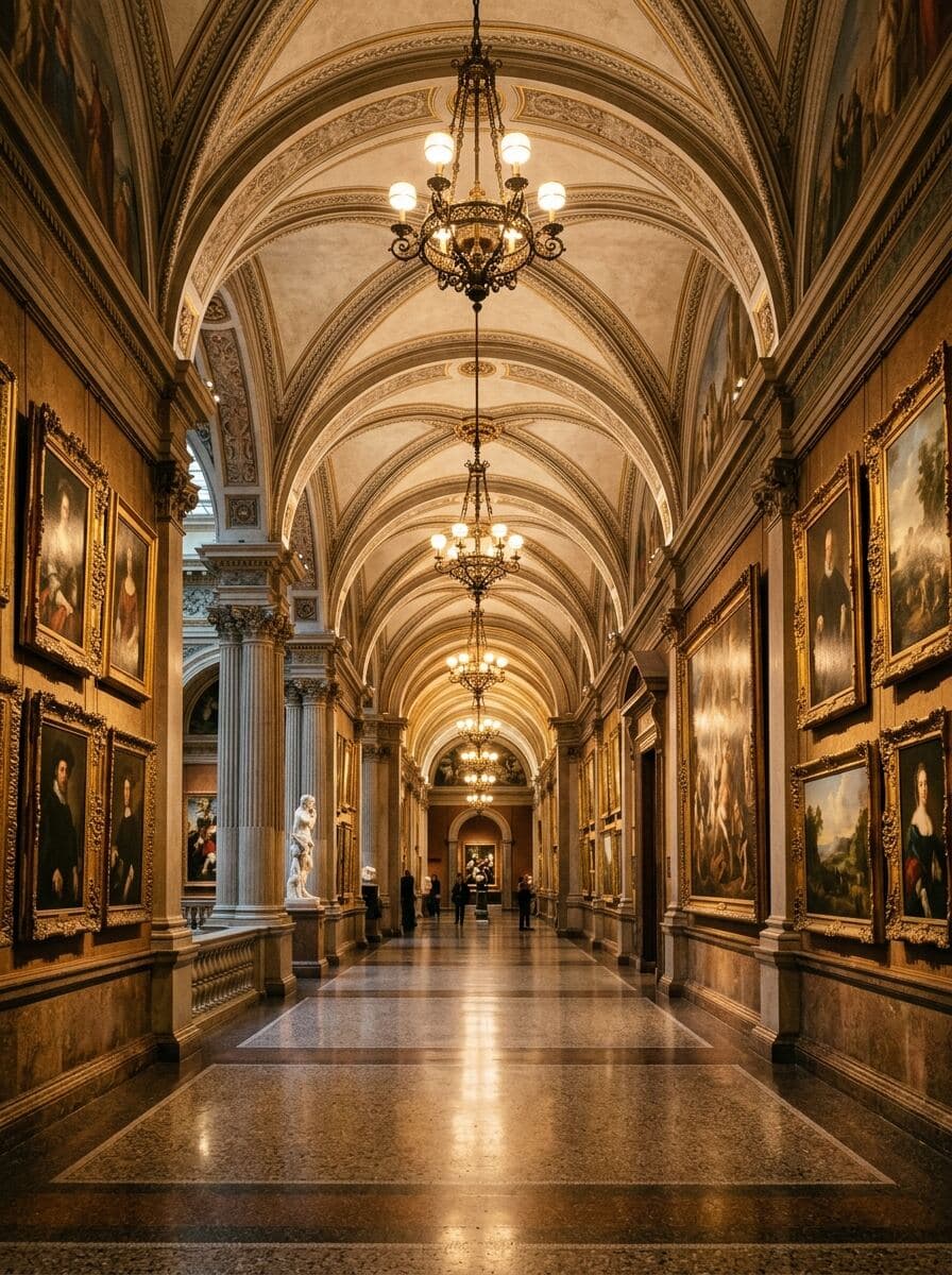 Grand museum corridor